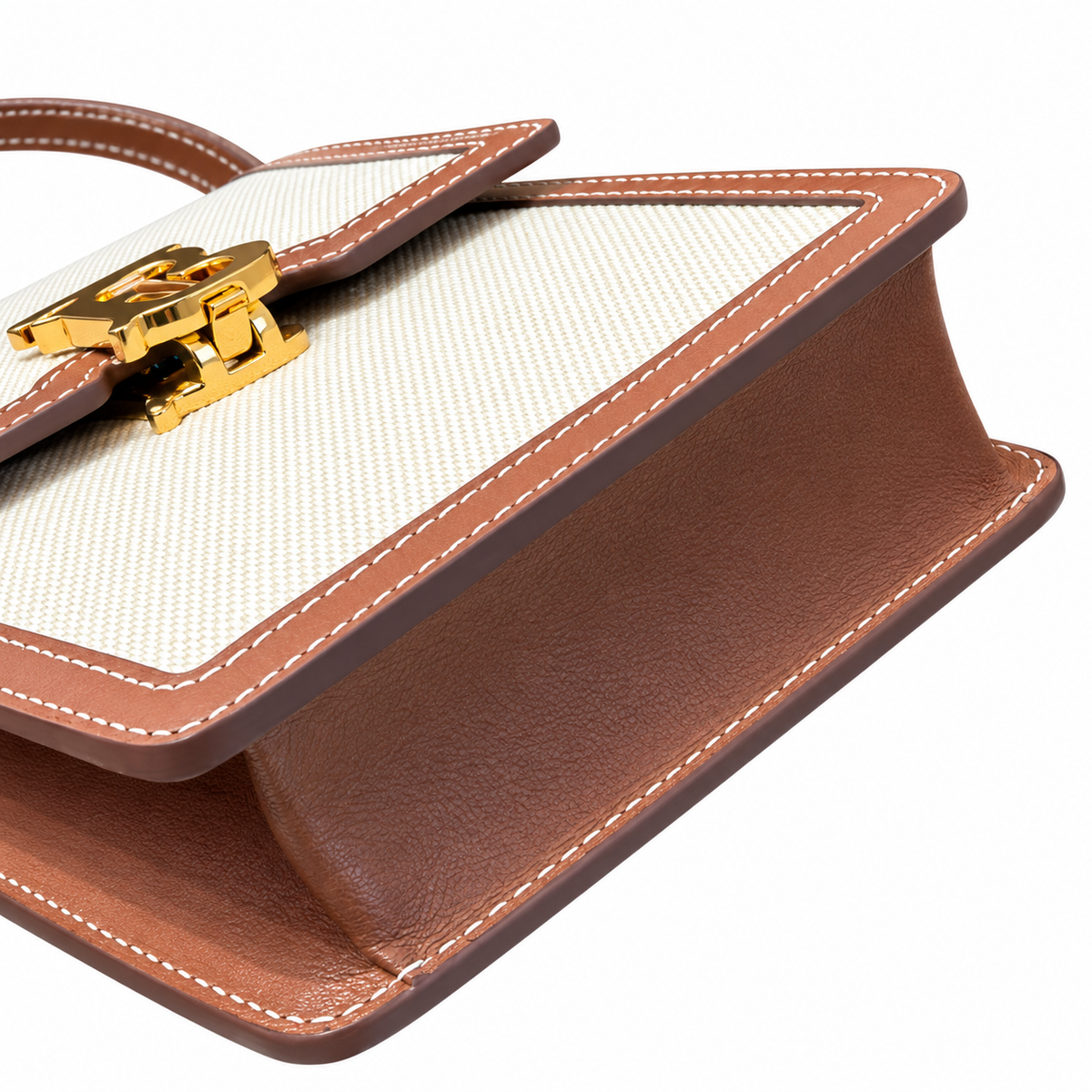 Burberry TB Monogram Cream & Tan Crossbody Bag