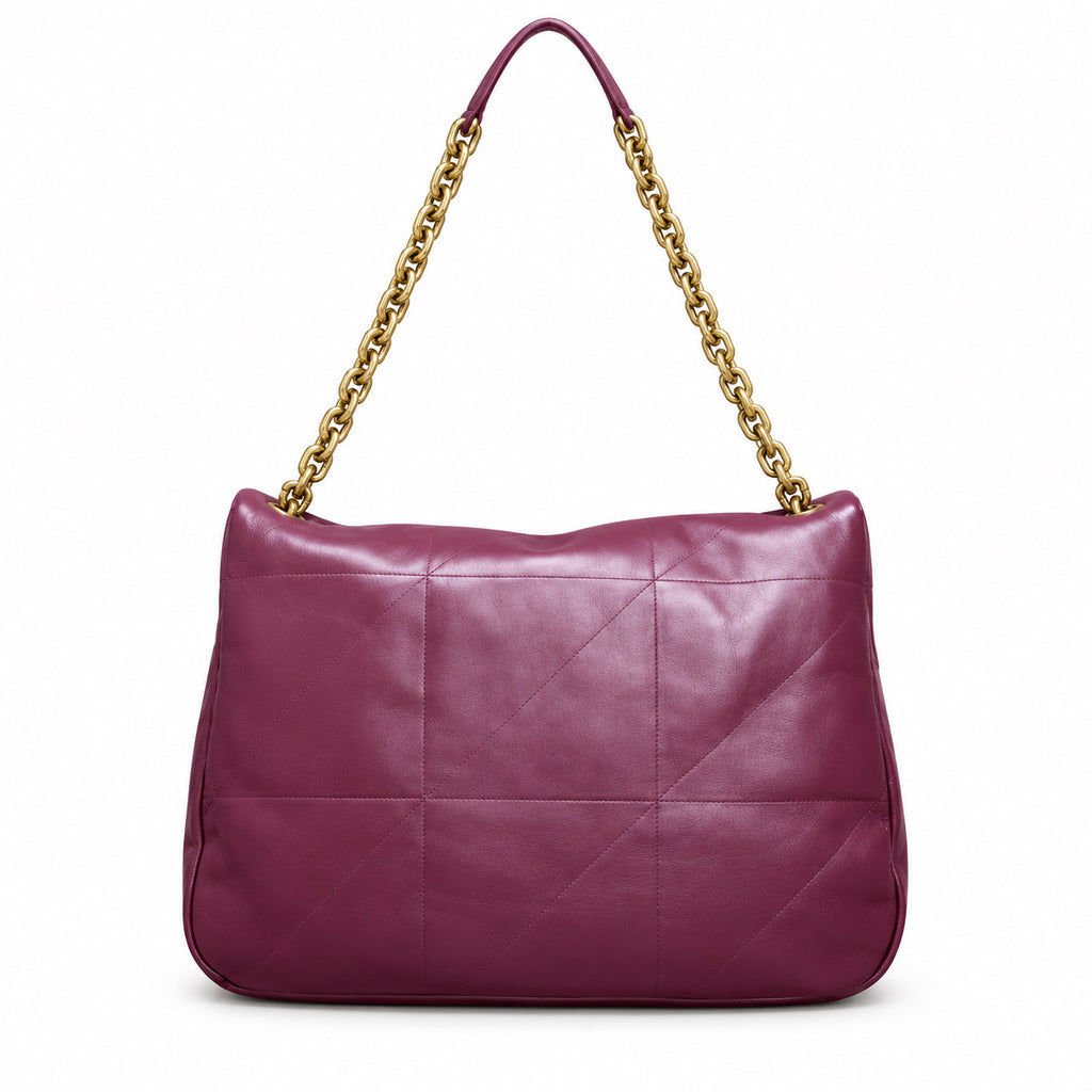 YSL Saint Laurent Jamie Large Quilted Chain Bag Burgundy
