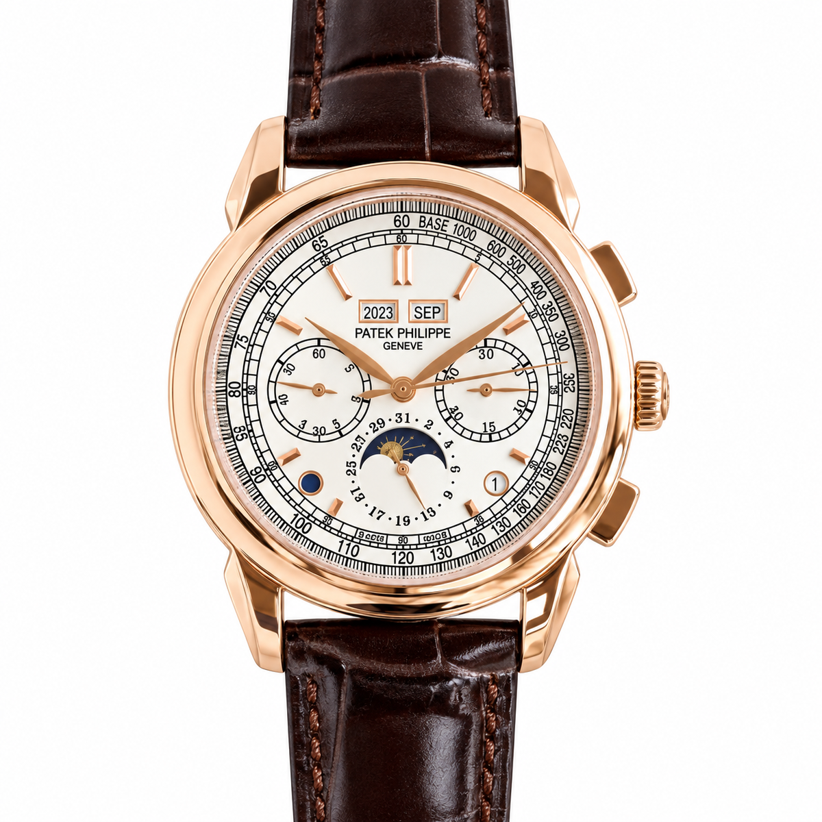Patek Philippe Grand Complication Perpetual Calendar Chronograph 41mm Rose Gold Silver Dial