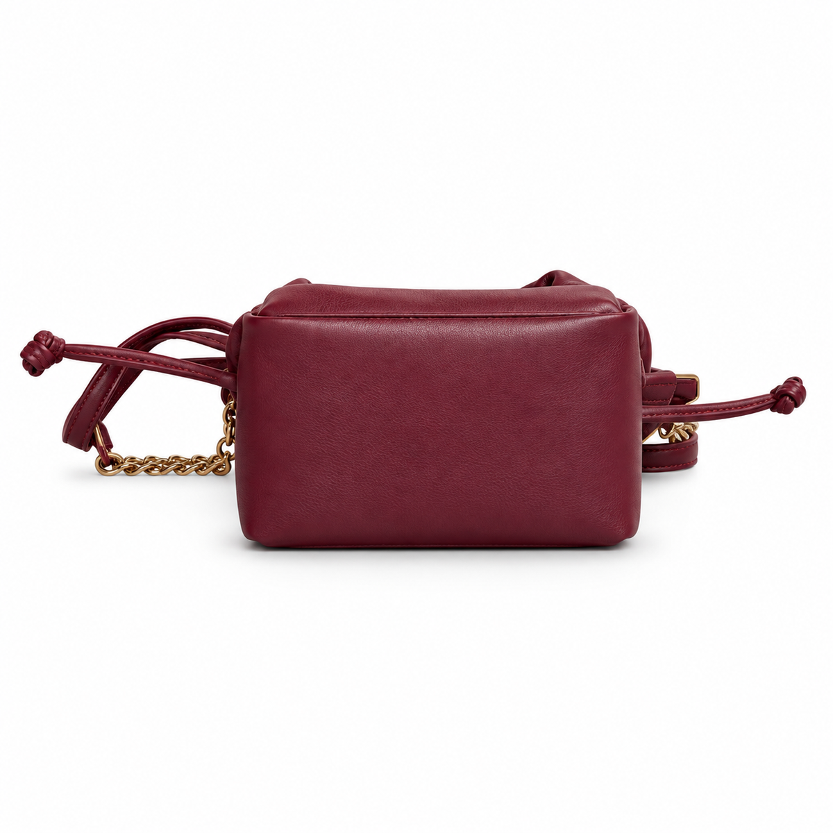 YSL Nolita Mini Quilted Leather Bucket Bag Burgundy
