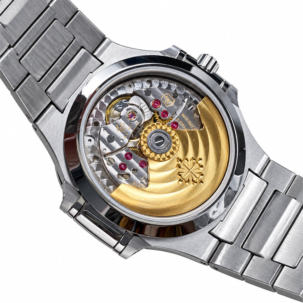 Patek Philippe Nautilus Steel Sapphire Baguette Bezel White Dial 35mm