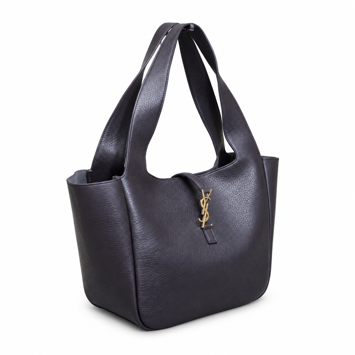 YSL Le 5 à 7 Tote Bag – Plum Grained Leather