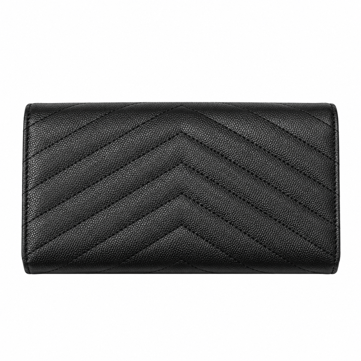 YSL Saint Laurent Monogram Large Flap Wallet Black