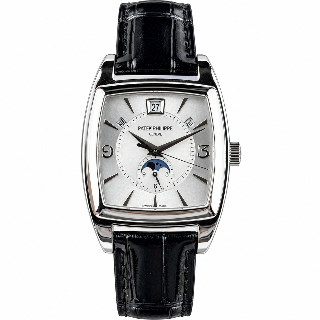 Patek Philippe White Gold Gondolo Silver Dial Moon Phase