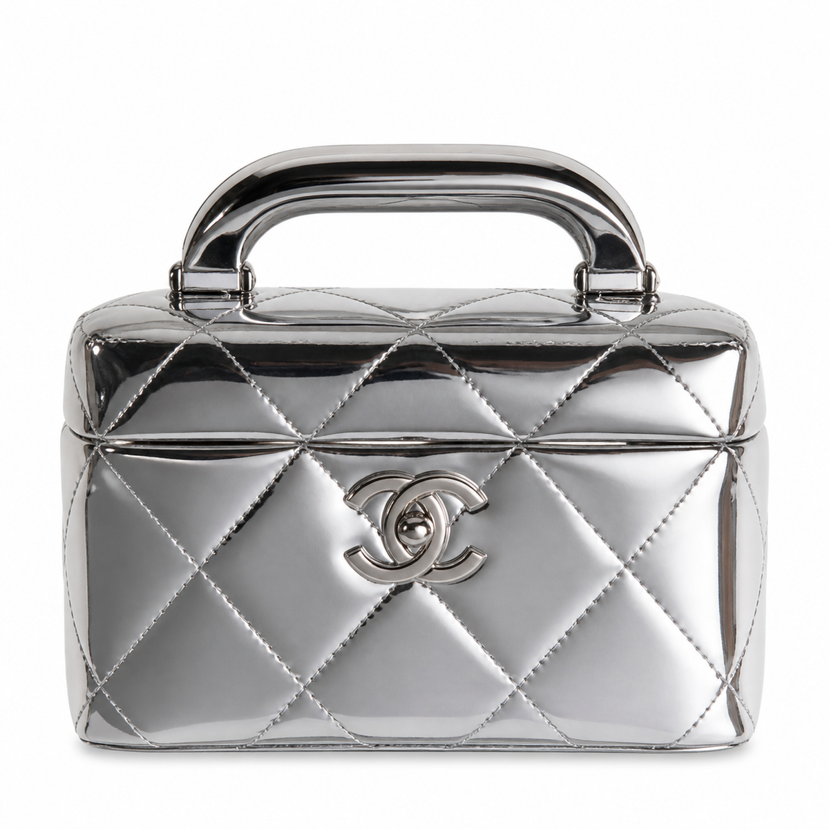 Chanel Quilted Leather Structured Chain Crossbody
