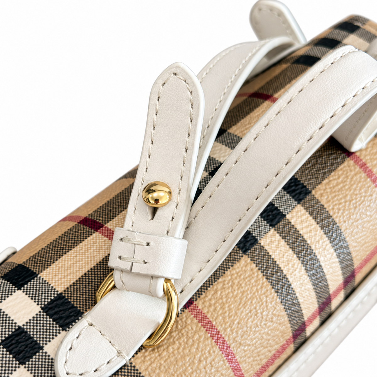 Burberry Ivory Check Vanity Bag