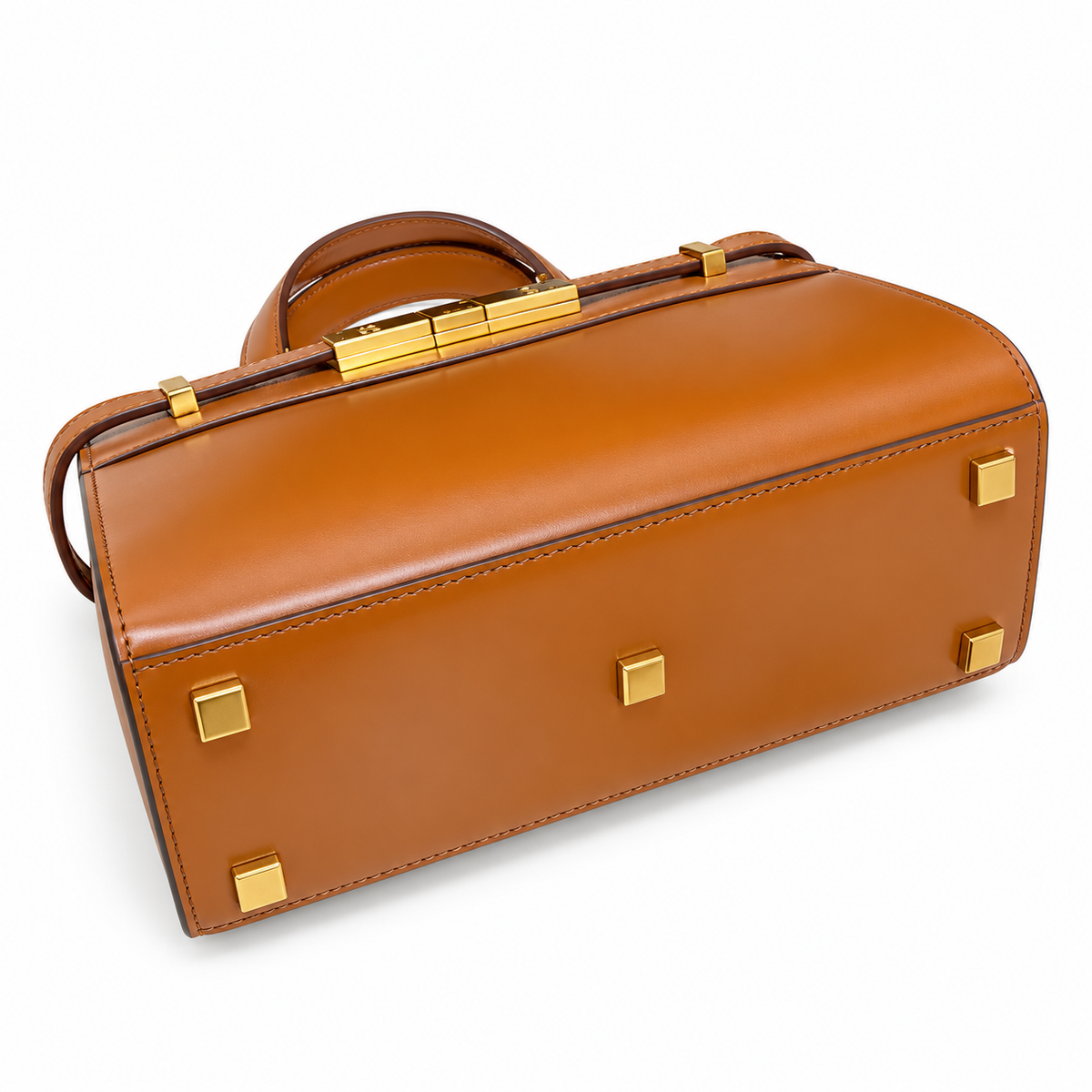 YSL Saint Laurent Manhattan Mini Bag in Tan Smooth Leather