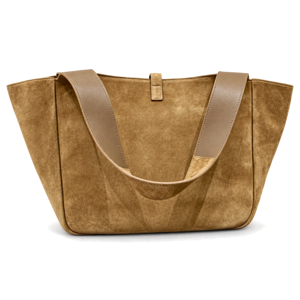 Saint Laurent YSL Bea Tote Bag – Sand Suede