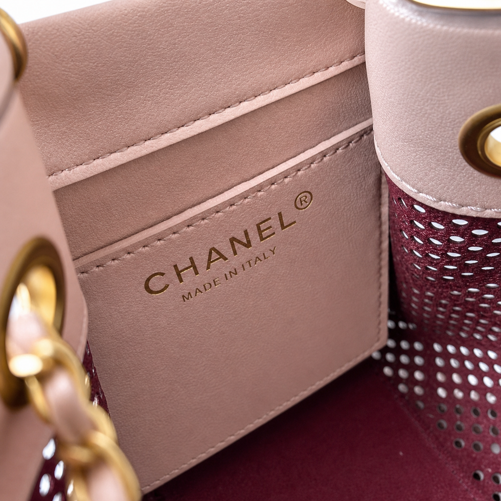 Chanel Quilted Leather Medium Cube Chain Crossbody