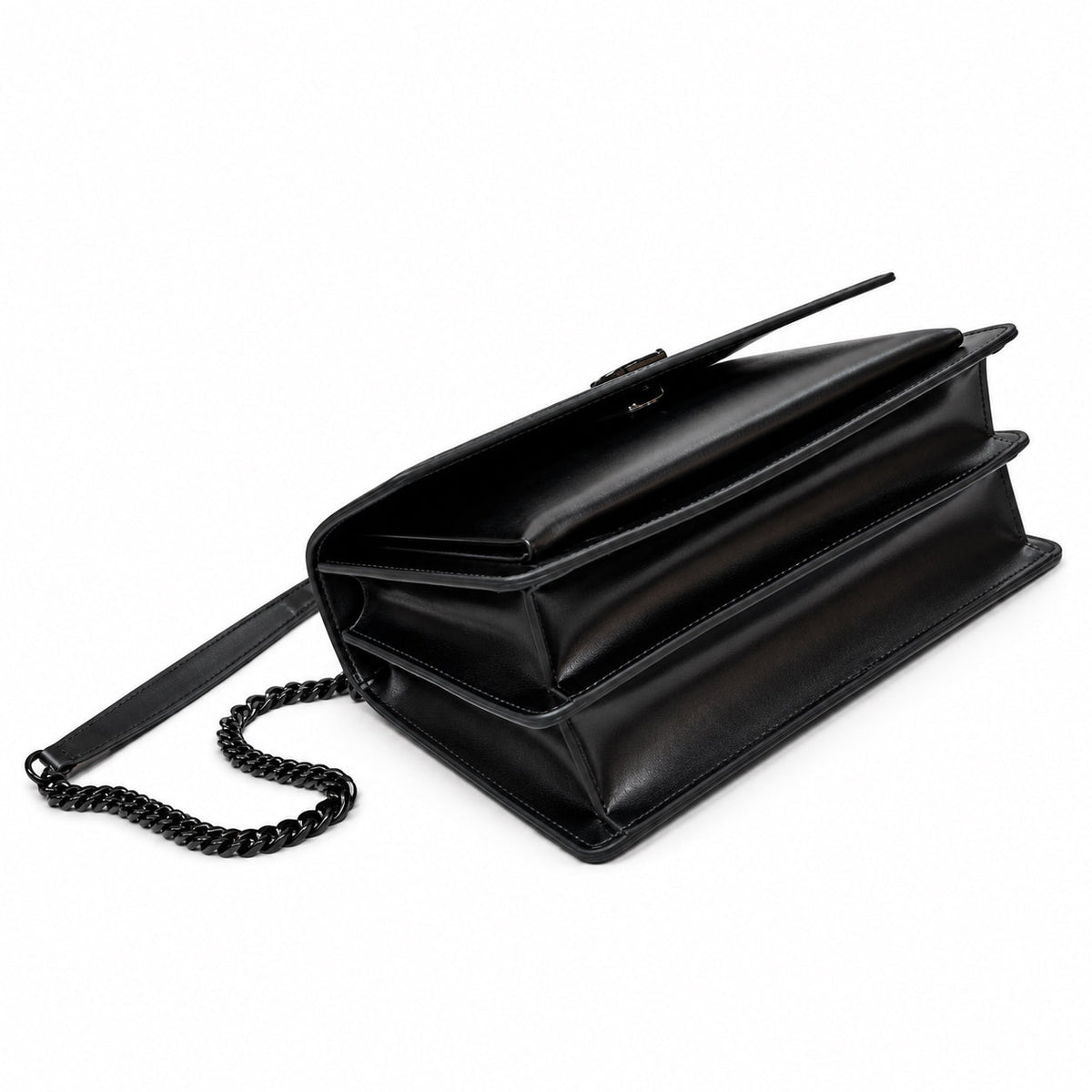 YSL Sunset Medium Bag All Black