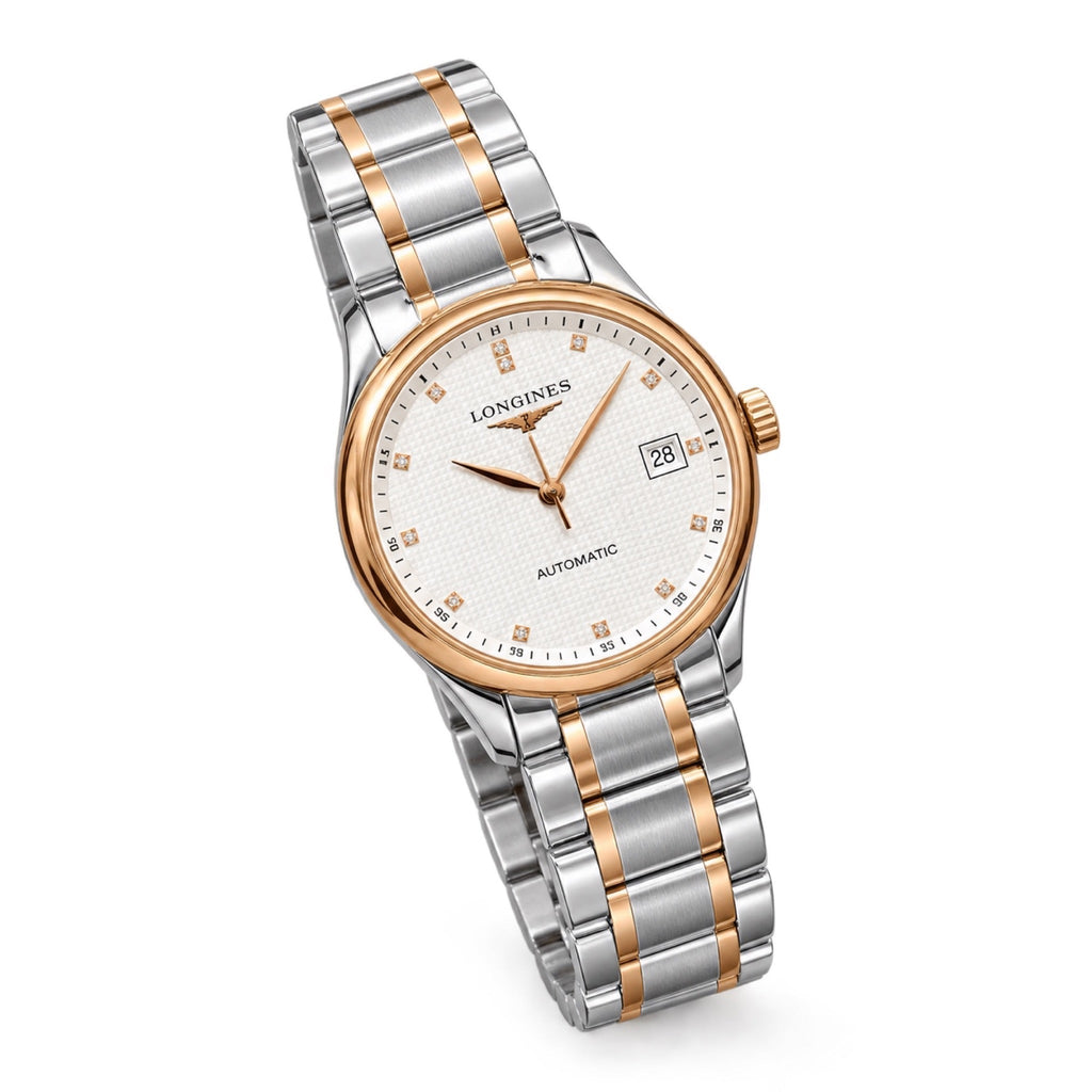 Longines Master Collection – Diamond Dial Rose Gold Two-Tone Bracelet