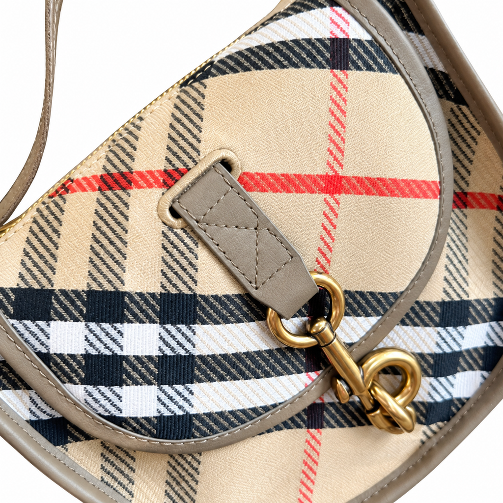 Burberry Heritage Check Compact Crossbody Bag