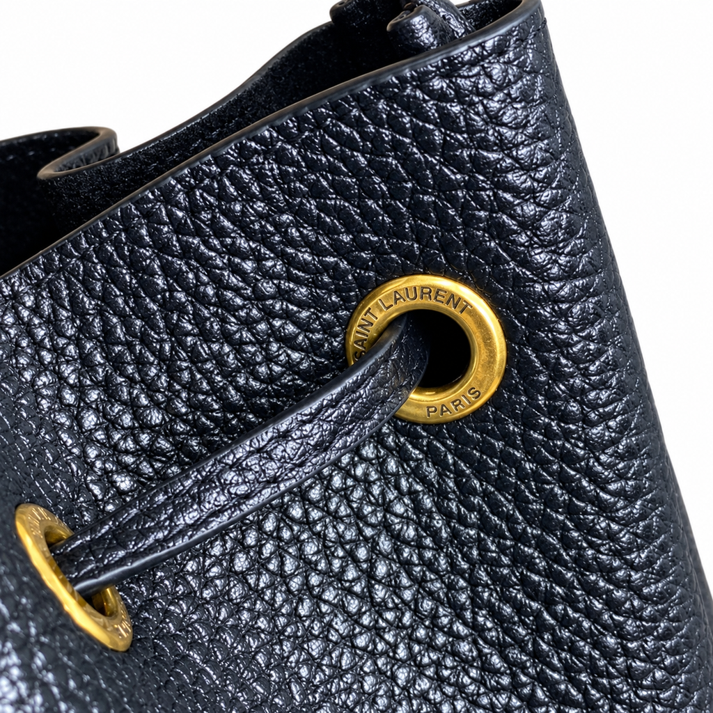 YSL Saint Laurent Teddy Bucket Bag – Black