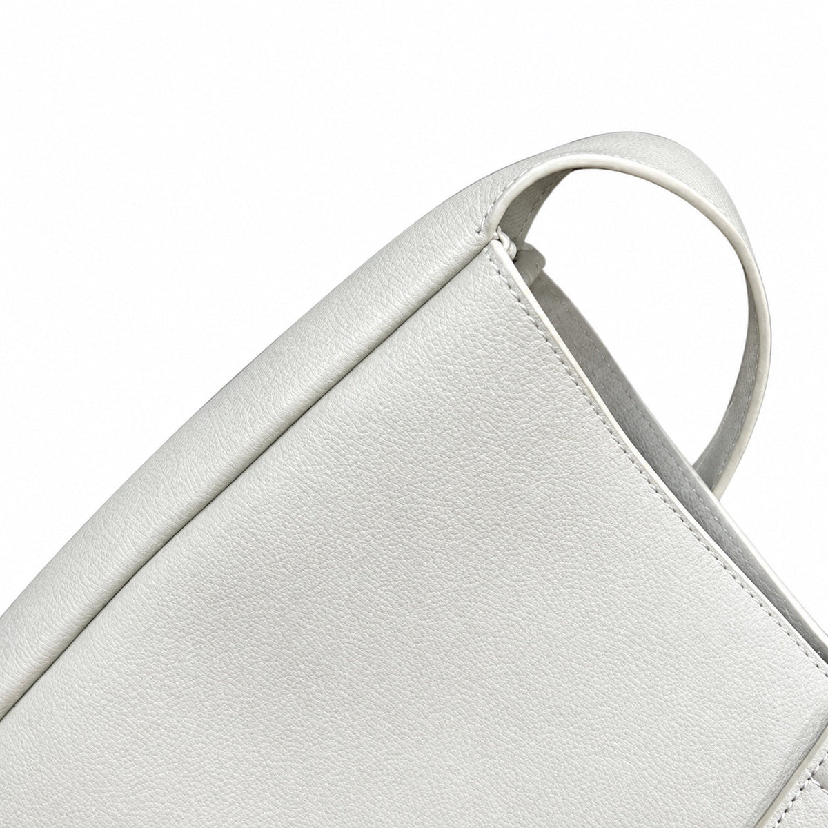 Saint Laurent Le 5 À 7 Leather Hobo Bag – White