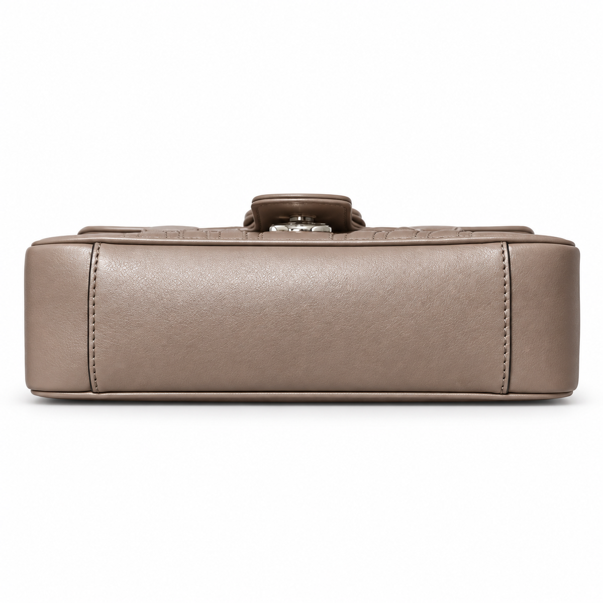 Gucci GG Marmont Mini Flap Bag in Dusty Taupe Matelassé