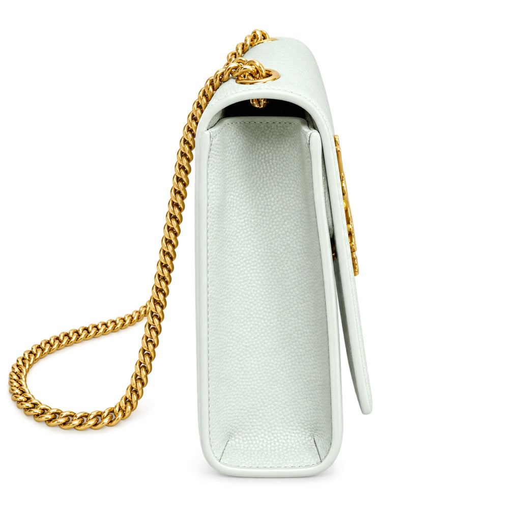 Saint Laurent YSL Kate Chain Bag – Ice Blue Leather