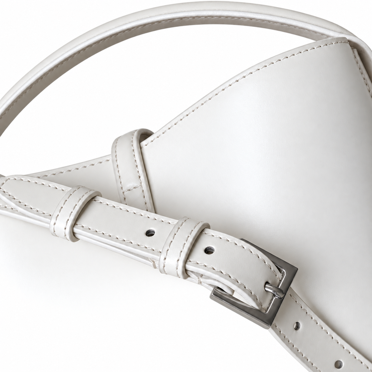YSL Le 37 Bucket Bag – White Smooth Leather
