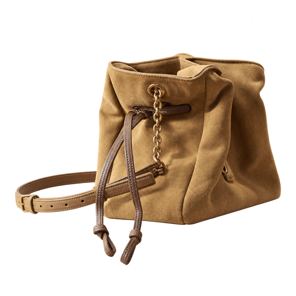 Saint Laurent Calypso Bag – Camel Suede